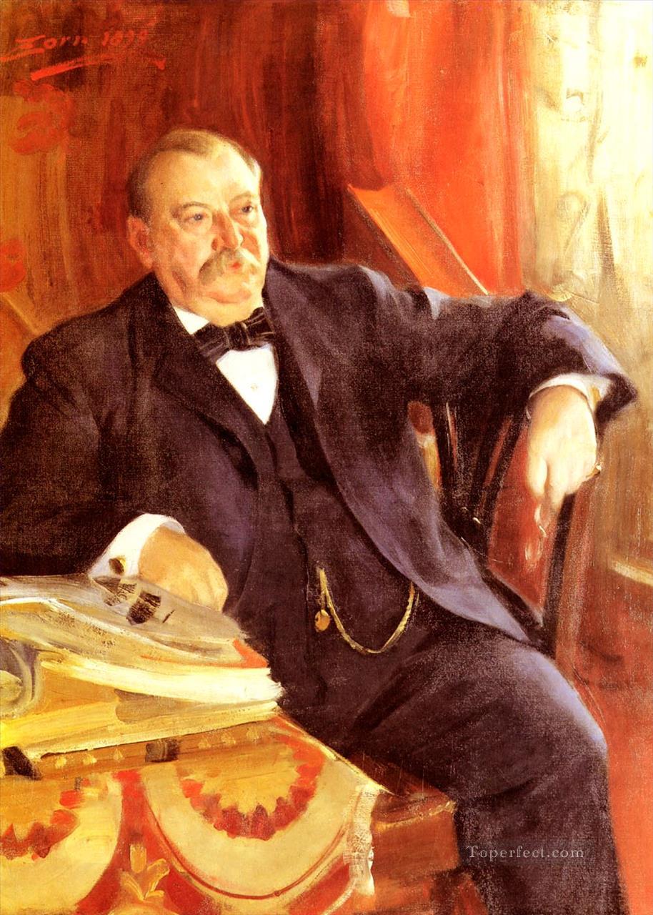 President Grover Cleveland foremost Sweden Anders Zorn Oil Paintings